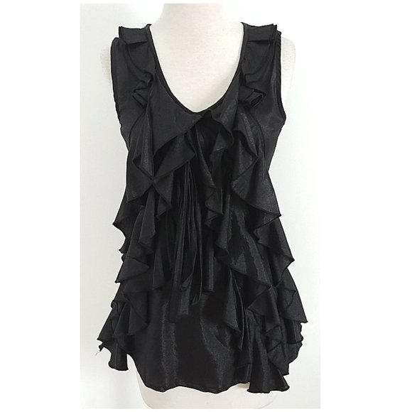 Black ruffles top - Picture 1 of 1